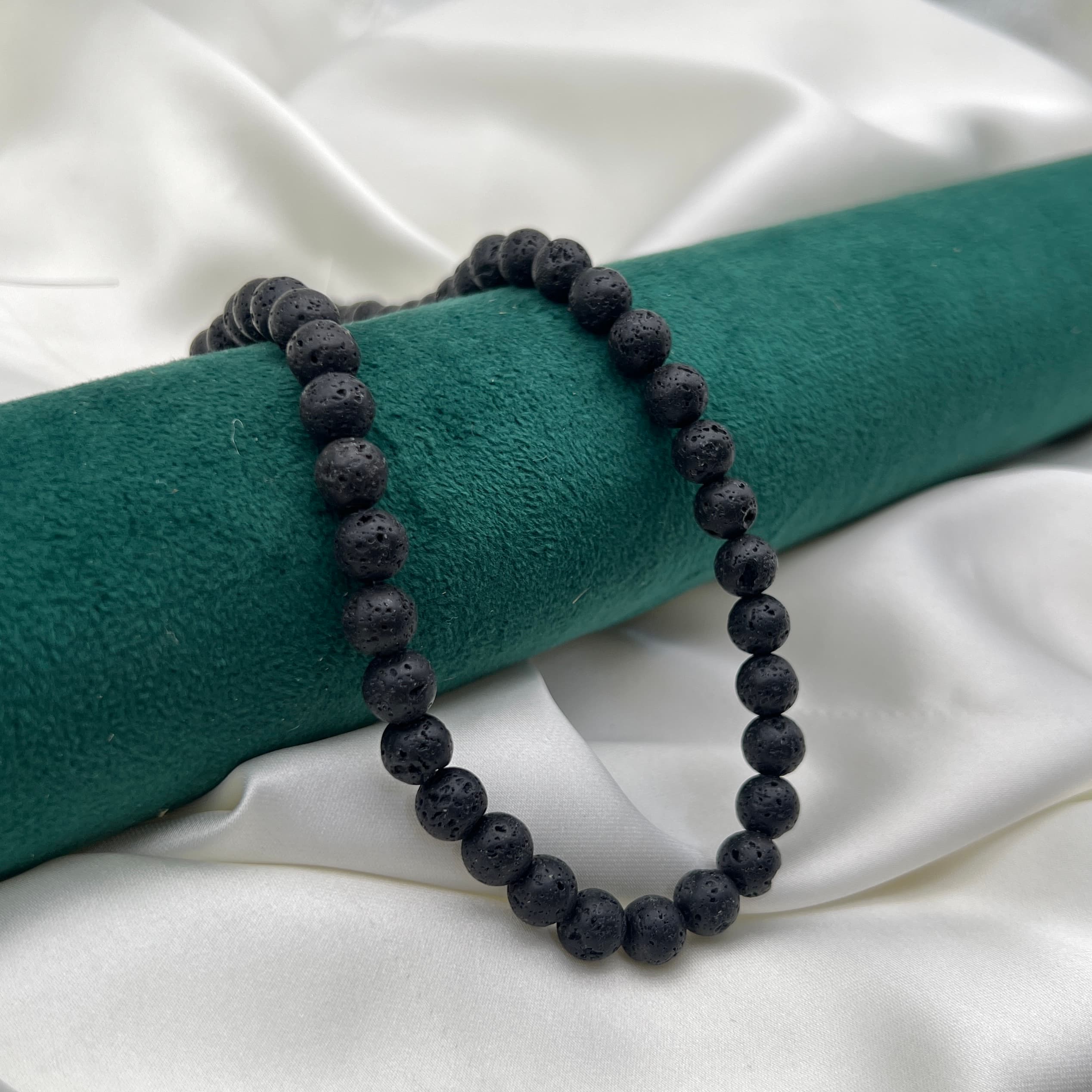 pierre Volcanic-Black Obsidian 8mm