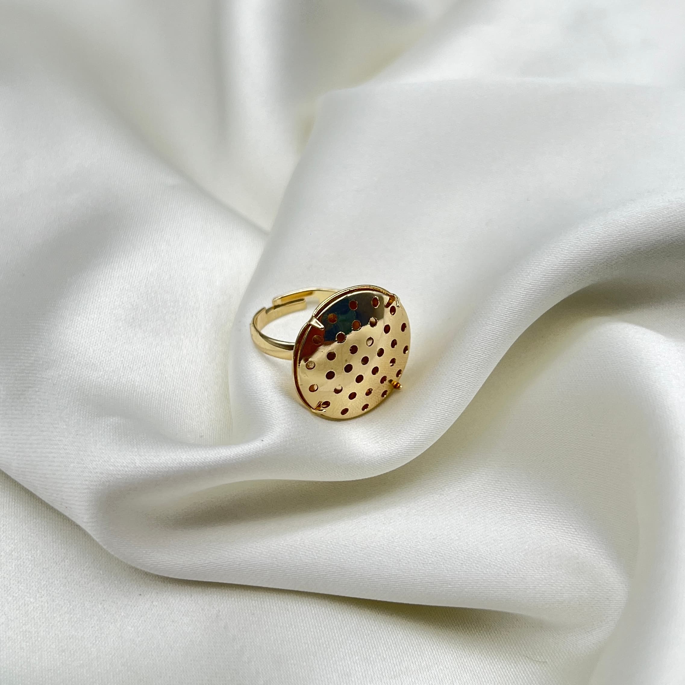 Bague kaskas plaque Or 