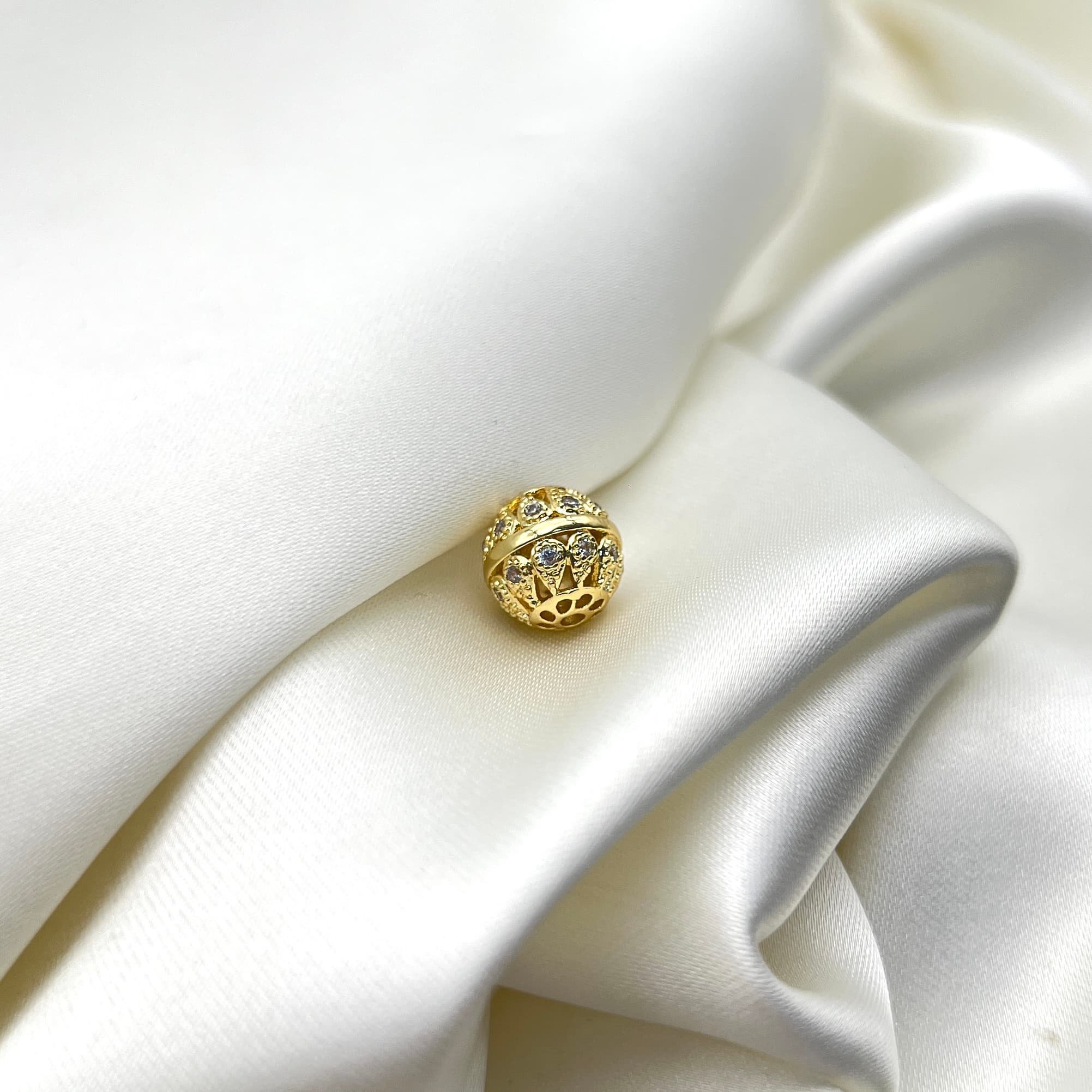 Séparation 10mm plaqué Or zircon