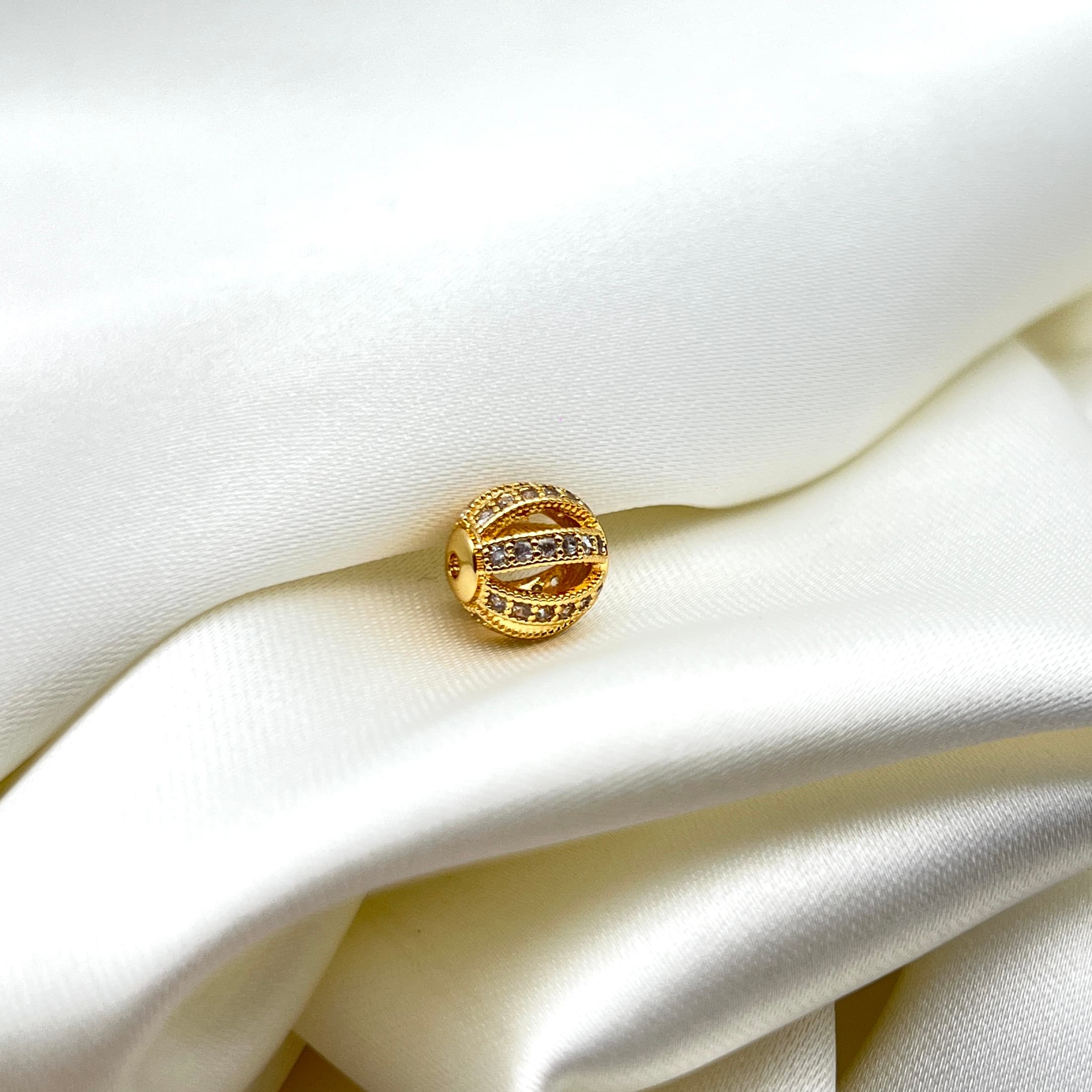 Séparation 8/10mm plaqué Or zircon