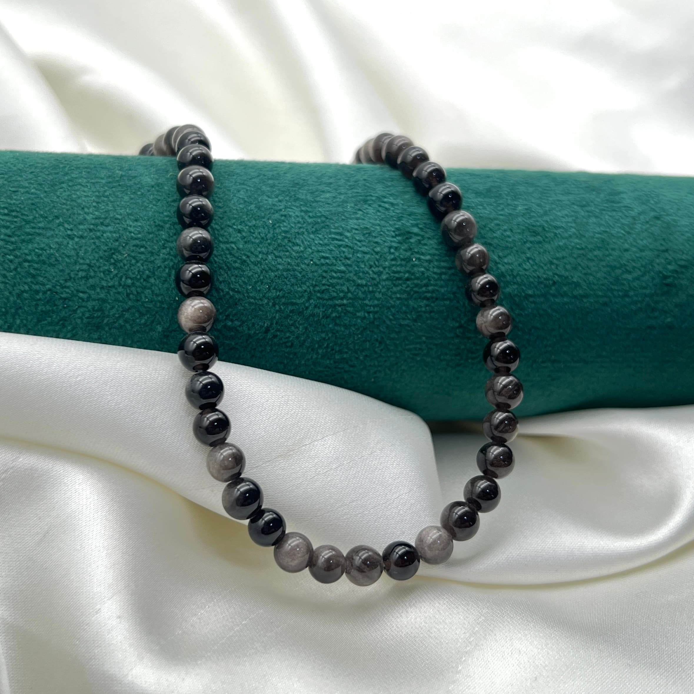 Obsidaine (Silver- Gold) 6mm