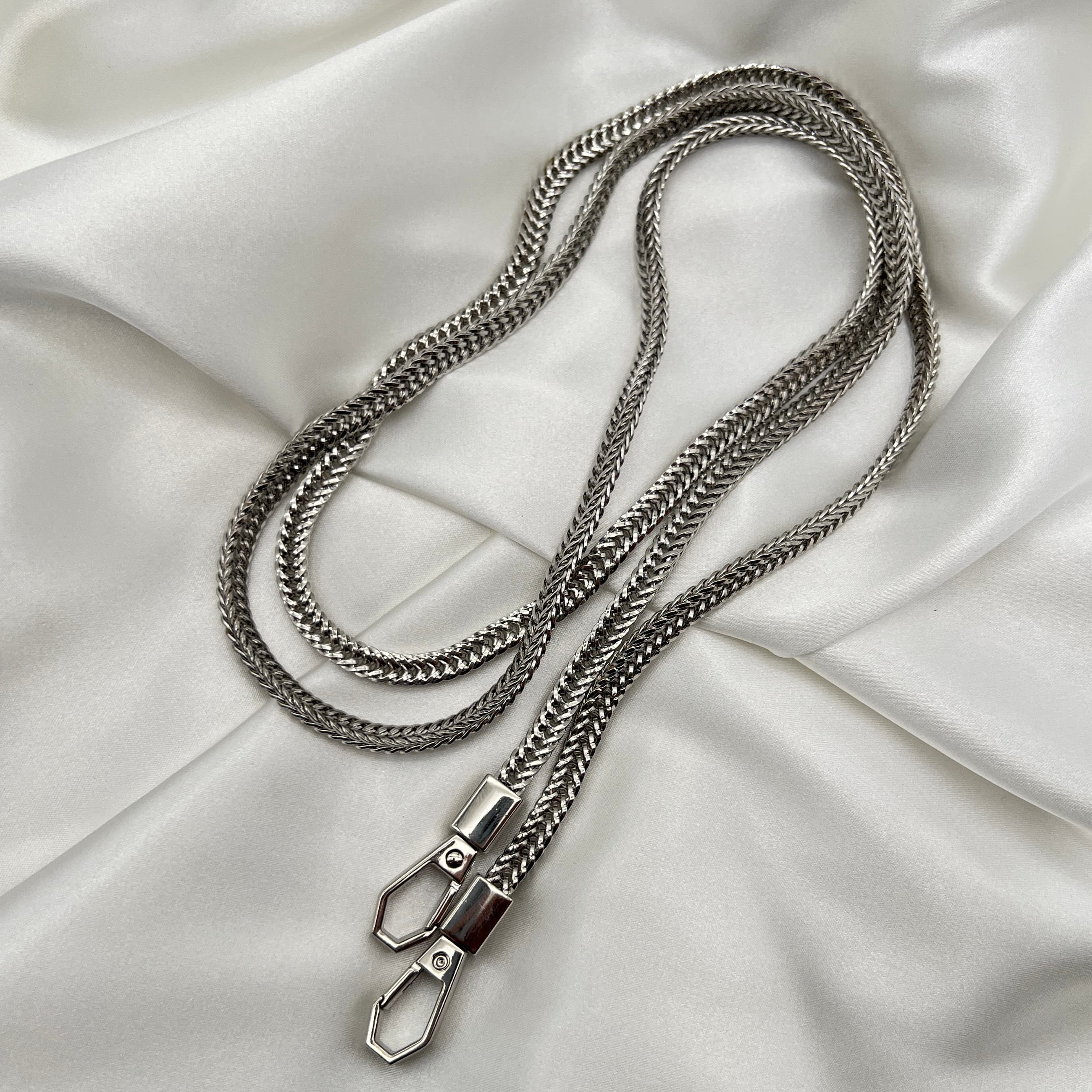 Chaîne de sac avec Férmoir 1,2 m Doré et Argent