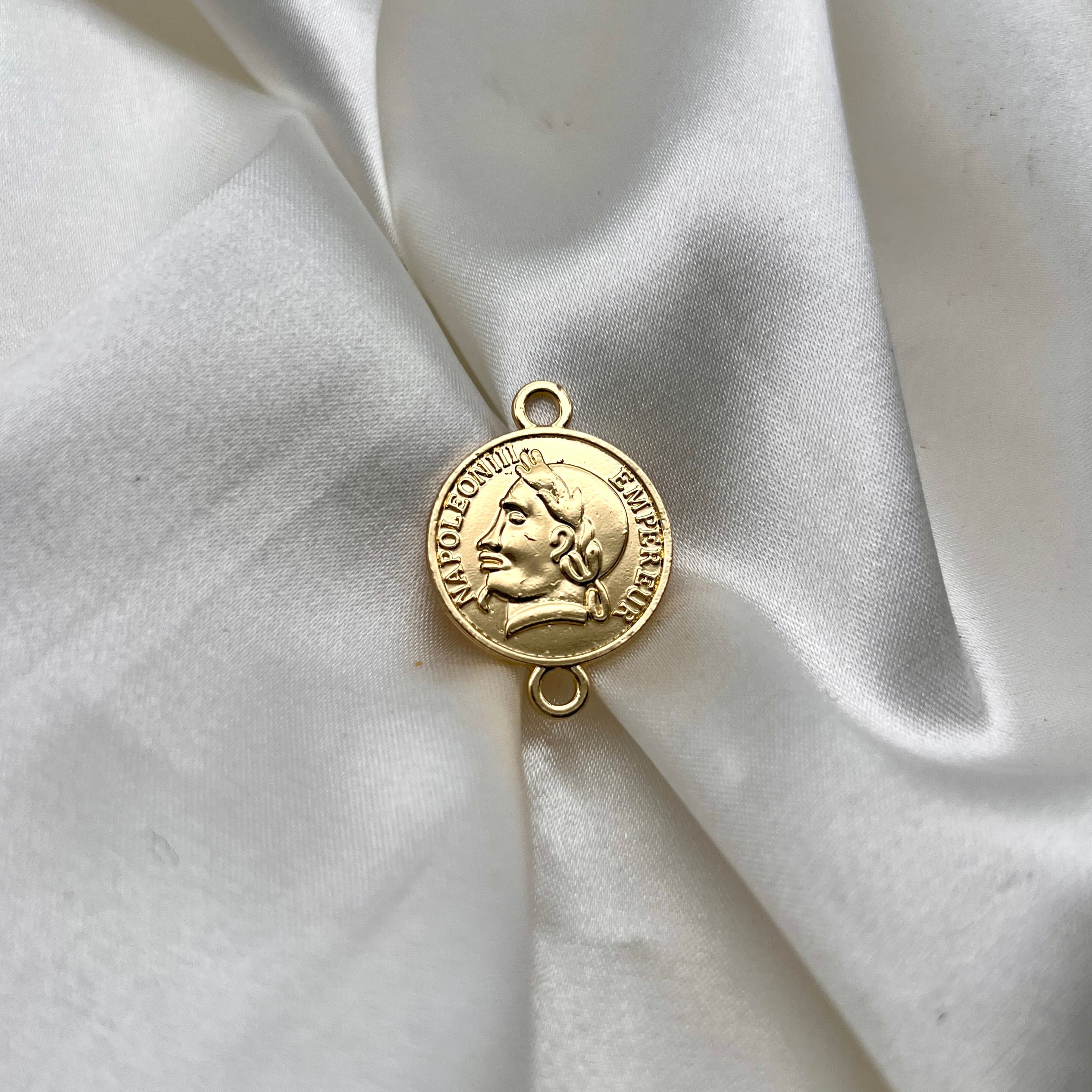 Louiza Plaque Or deux anneaux inoxydable