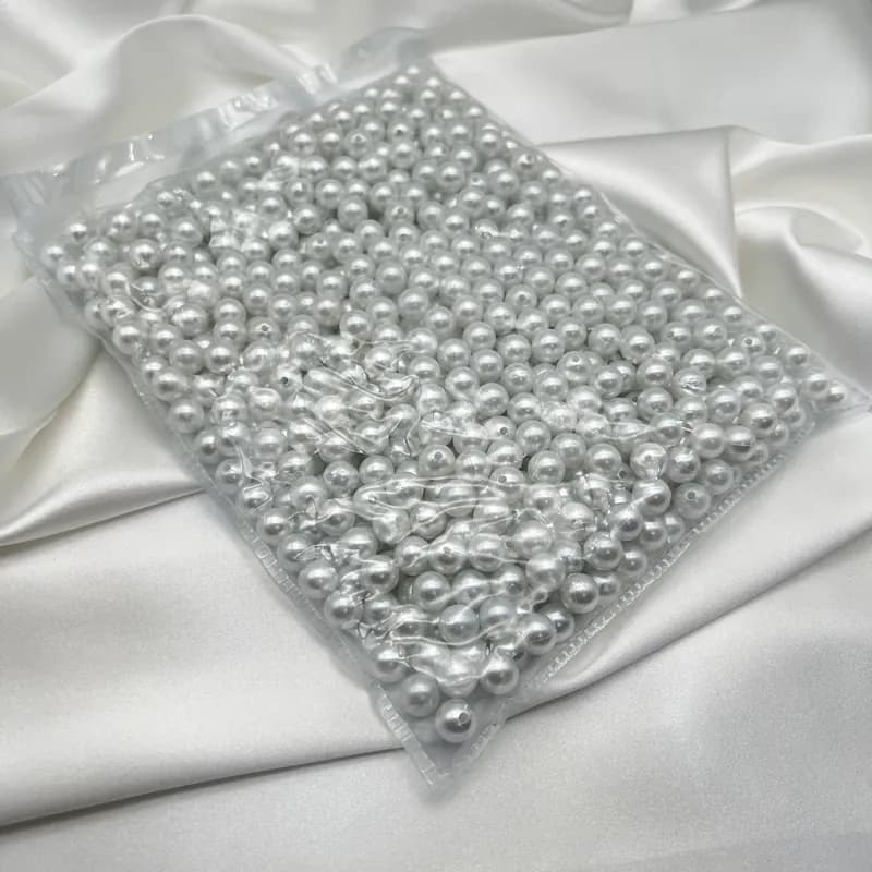 Sashi jawhar Blanc et Blanc cassé et Noir n° 4/6/8/10/12/14 mm - 1