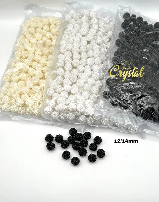 Jawher Touta Blanc cassé et blanc et noir n° 12,14 et16 mm - 1