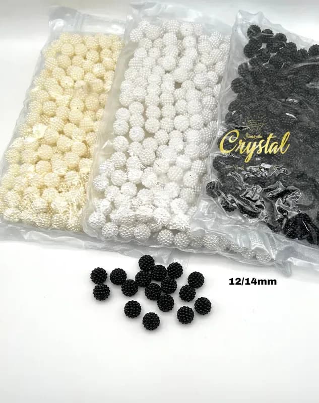 Jawher Touta Blanc cassé et blanc et noir n° 12,14 et16 mm